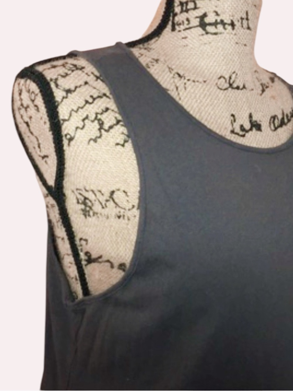 FREE PEOPLE Ruffle Tank Top Tunic MEDIUM Gray - Picture 5 of 8